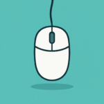Computer mouse illustration for Teach.Land slideshow on computer parts